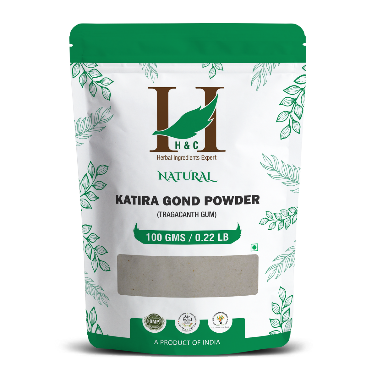 H&C Natural Katira Gond Powder 100gm - Natural Cooling & Digestive Support