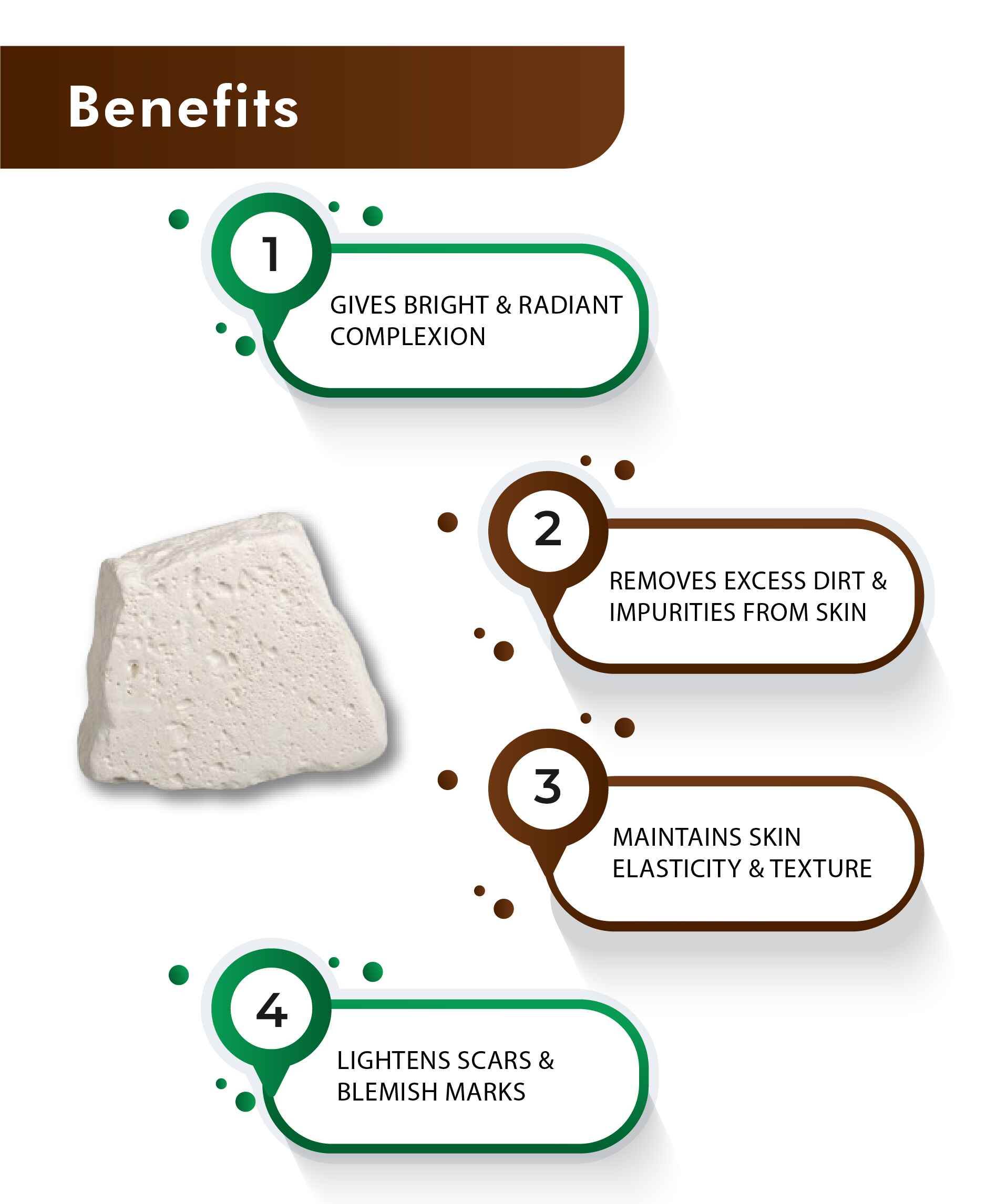 Natural clay mask to improve skin texture and elasticity