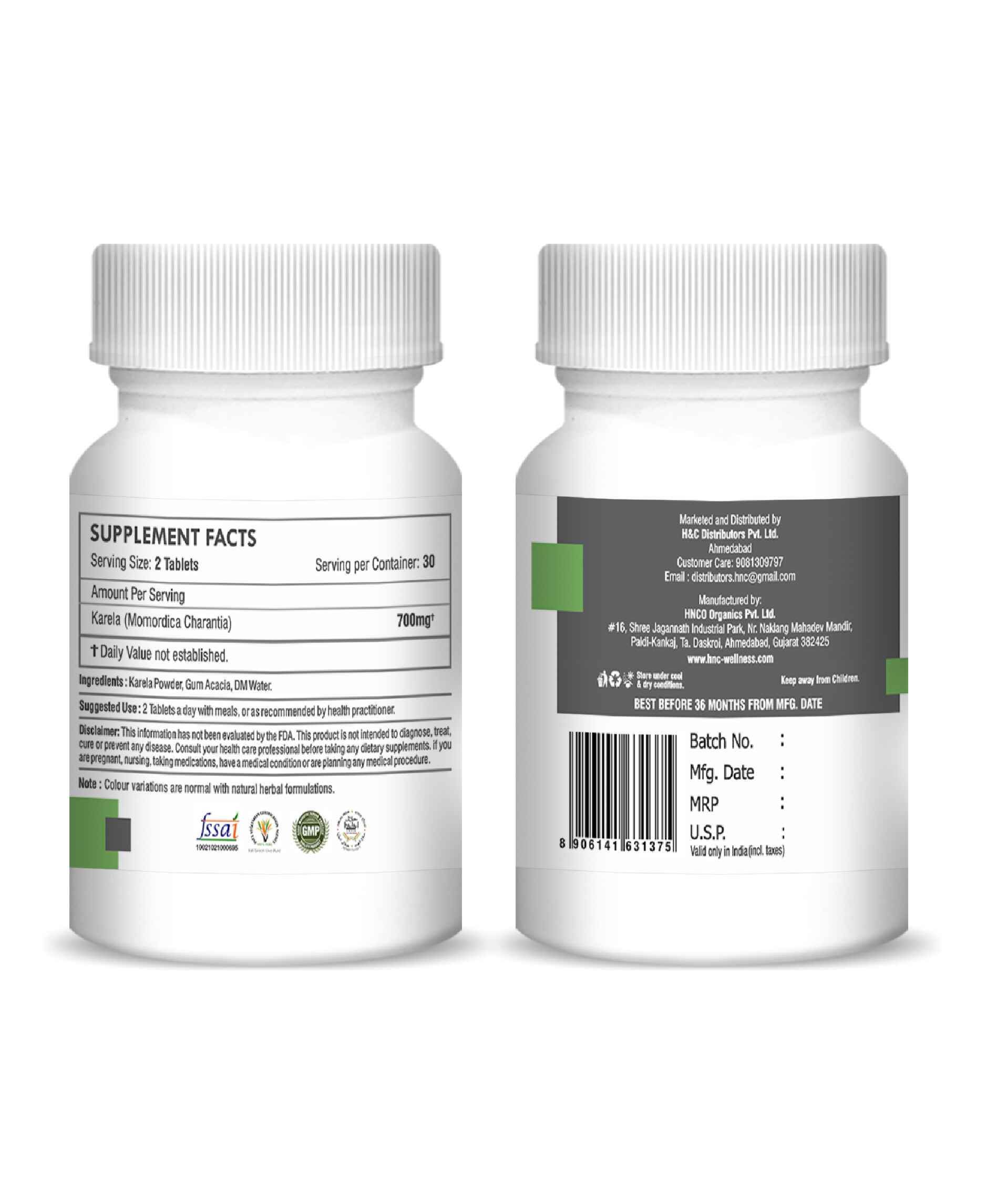 Herbal Karela capsules for natural blood sugar support