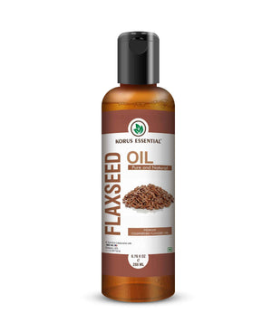 Korus Essential cold pressed flaxseed oil bottle