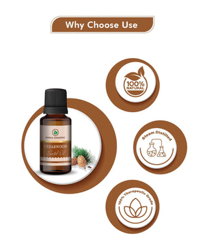 Korus cedarwood essential oil 15ml with calming woody aroma