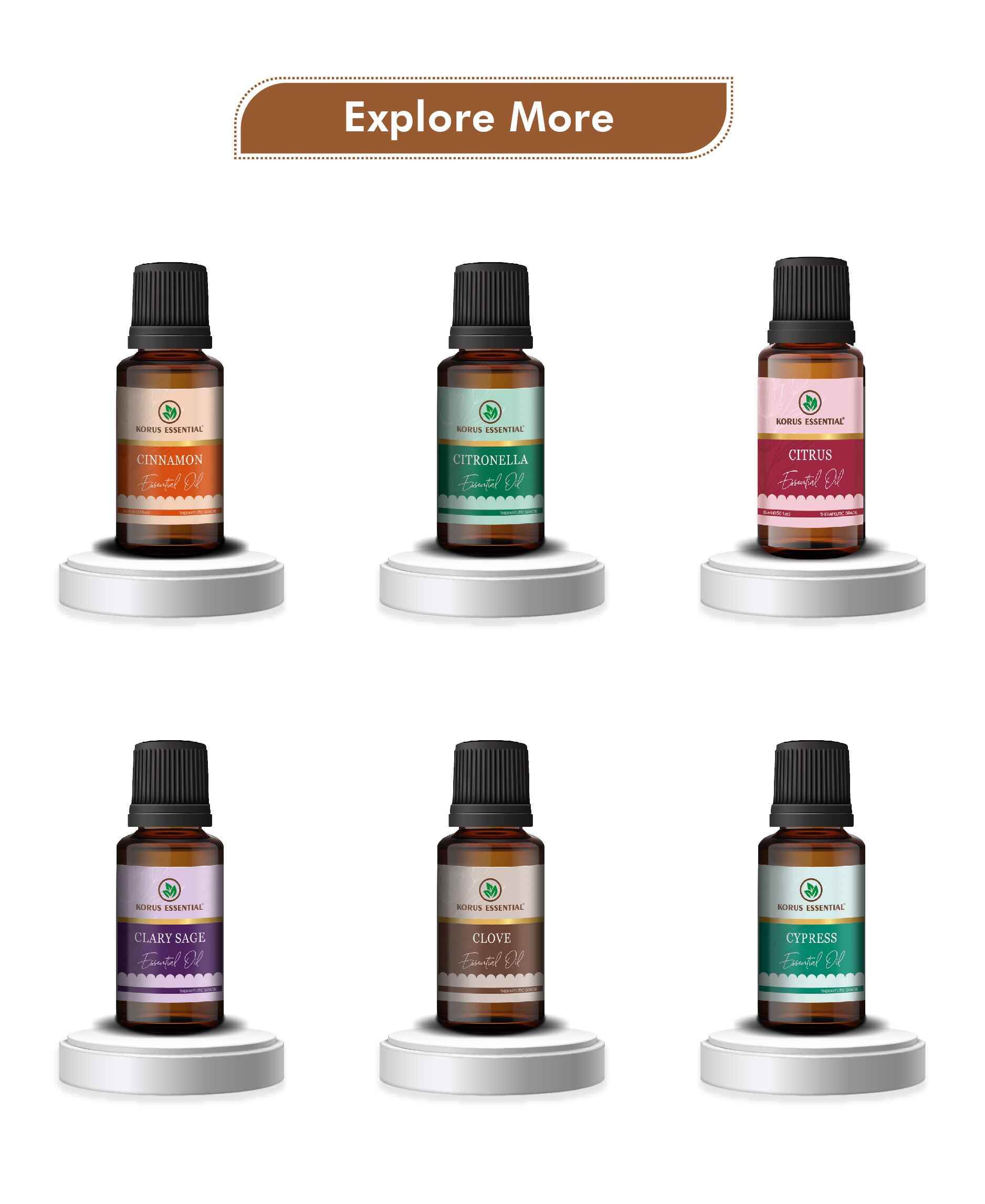 Korus cedarwood oil used in massage and meditation rituals