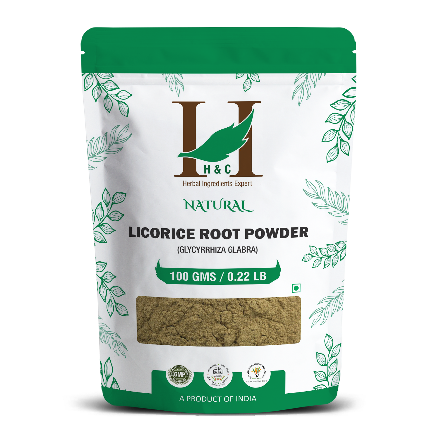 H&C Natural Licorice Root Powder 100gm - Skin Brightening & Immunity Support