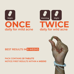 Be Odd Beyond Skin Acne Skin Supplement - 30 counts.