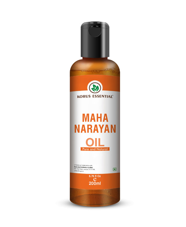 Mahanarayan Oil - 200ml - 6.76 fl oz By Korus Essential