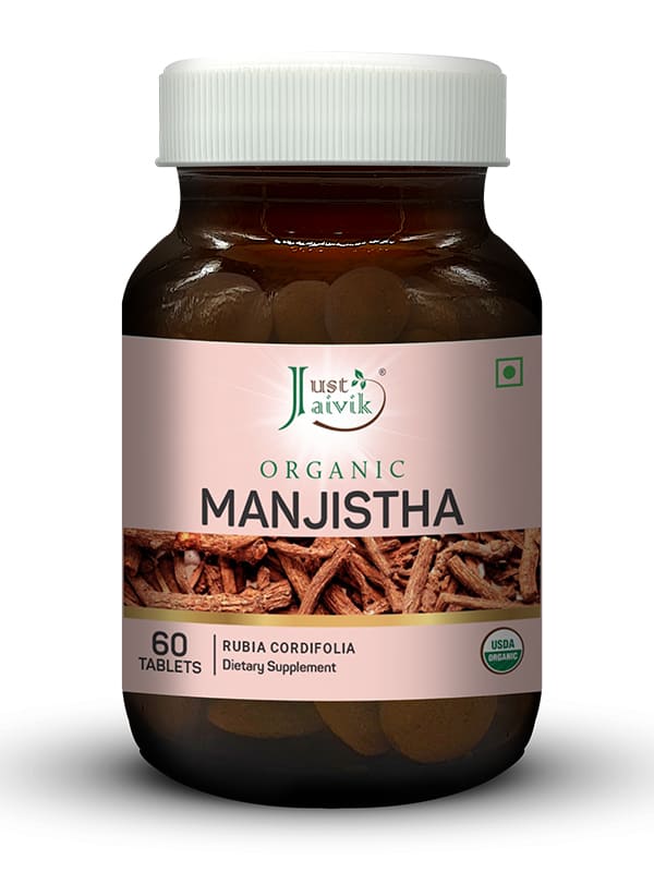 Just Jaivik Organic Manjistha Tablets - 600mg, 60 Tablets