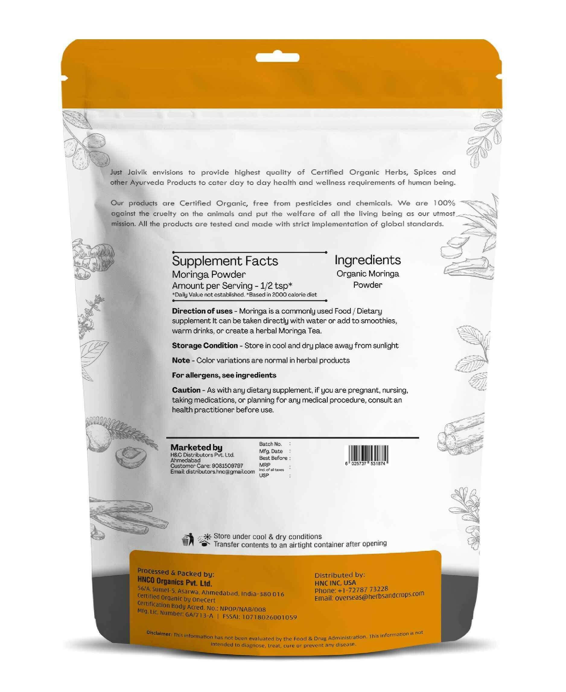 Pure Organic Moringa Leaf Powder superfood