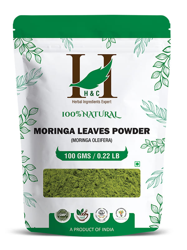 Natural Moringa Leaves Powder - 100 grams each | Pack of 2 | H&C