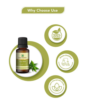 Natural tea tree oil for skin care and acne treatment