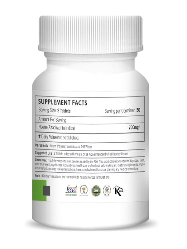Neem Tablet - 350mg , 60 Count