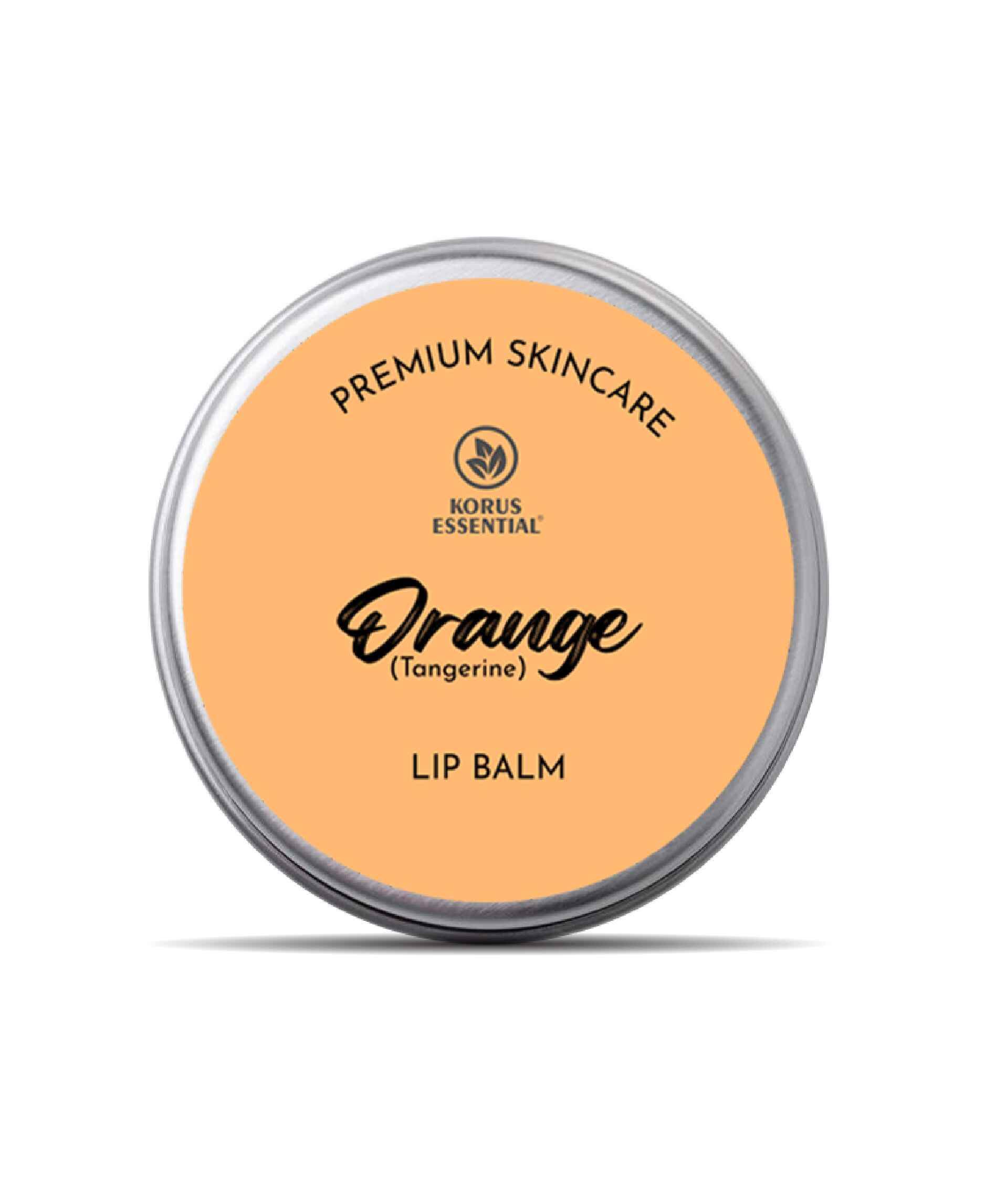 Korus Essential Orange Lip Balm with Shea Butter - 8gm (Pack of 2).