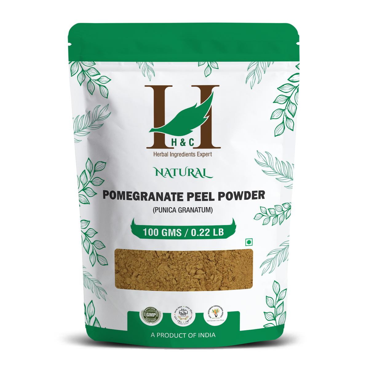 H&C Natural Pomegranate Peel Powder 100gm - Antioxidant-Rich for Radiant Skin & Wellness