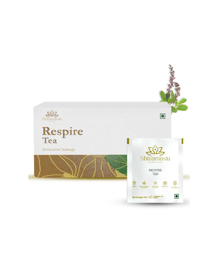 Respire Herbal Tea- 20 Pyramid Teabags - By Shivamastu Ayurveda - Health N Wellness Shop