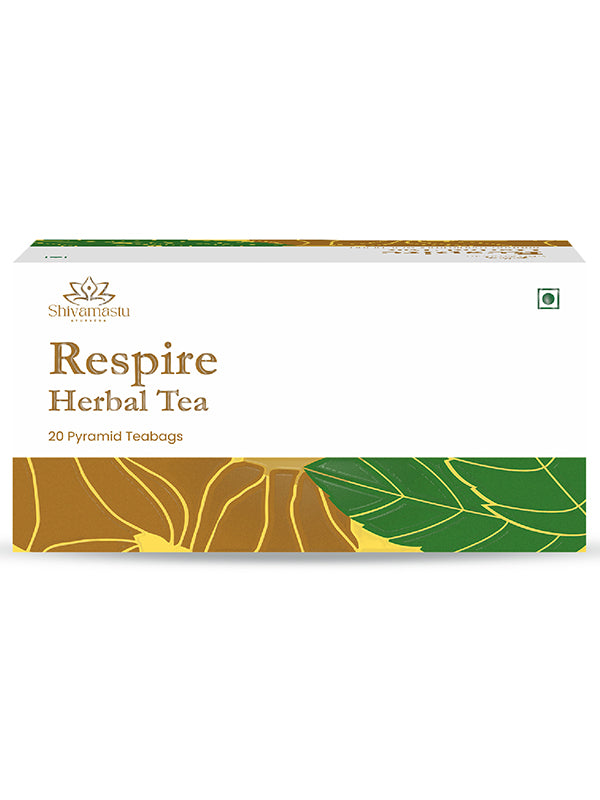 Respire  Herbal Tea- 20 Pyramid Teabags - By Shivamastu Ayurveda