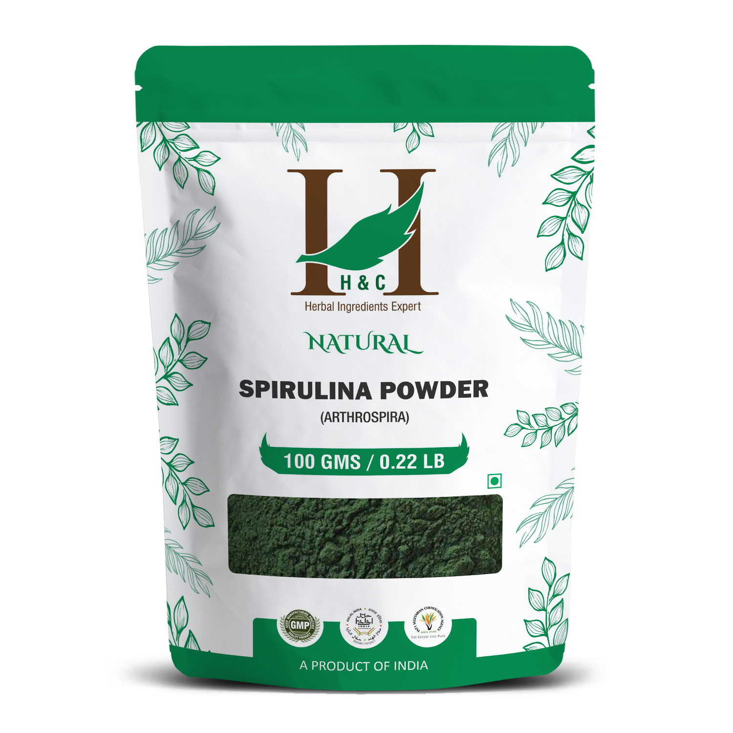 H&C Natural Spirulina Powder 100gm - Protein & Energy Boost