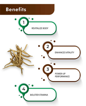 Ayurvedic Safed Musli tablets for men's health and vitality