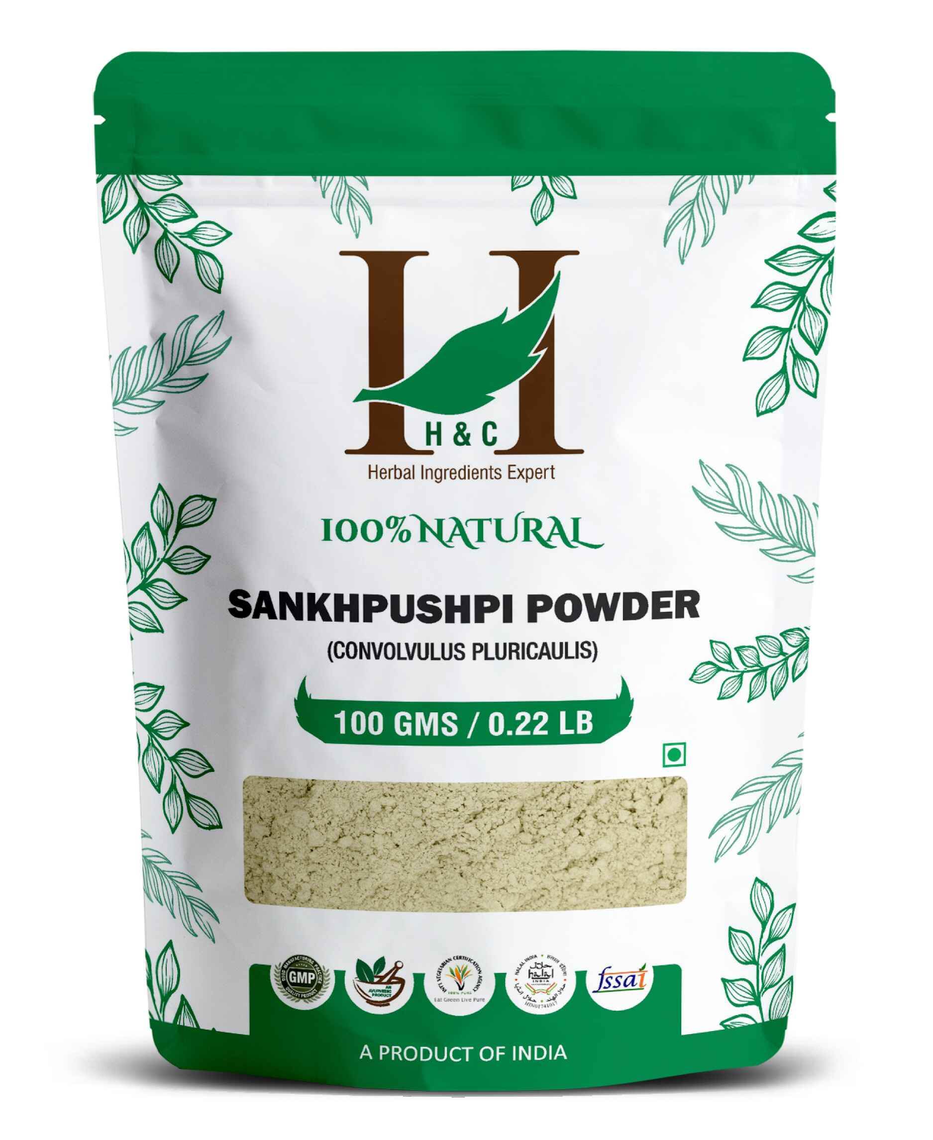 H&C Shankhpushpi powder and Natural remedy for stress and anxiety 