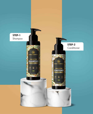 Shea Butter Shampoo with Onion & Hibiscus Extract for Damaged and Dry Hair | 200 ml | Korus Essential.