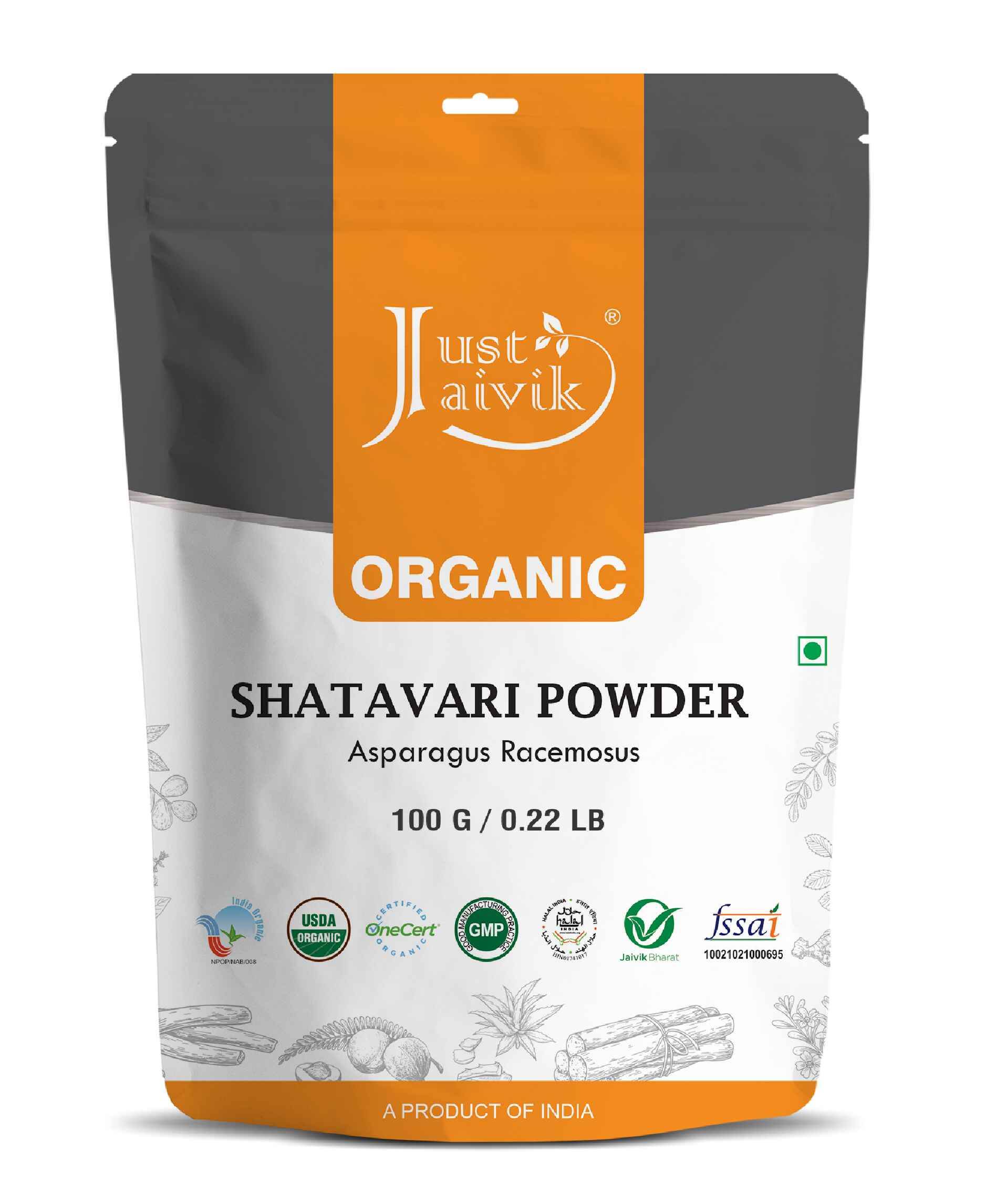 Just Jaivik Organic Shatavari Powder pack