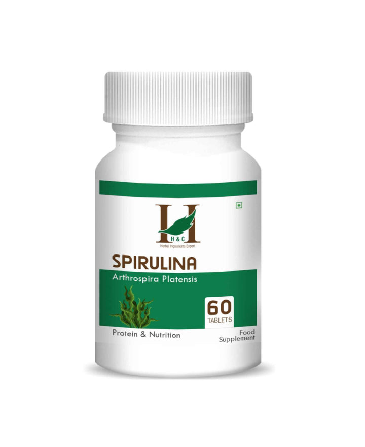 H&C Spirulina Tablet - 350mg , 60 Count for Protein & Nutrition - Health N Wellness Shop