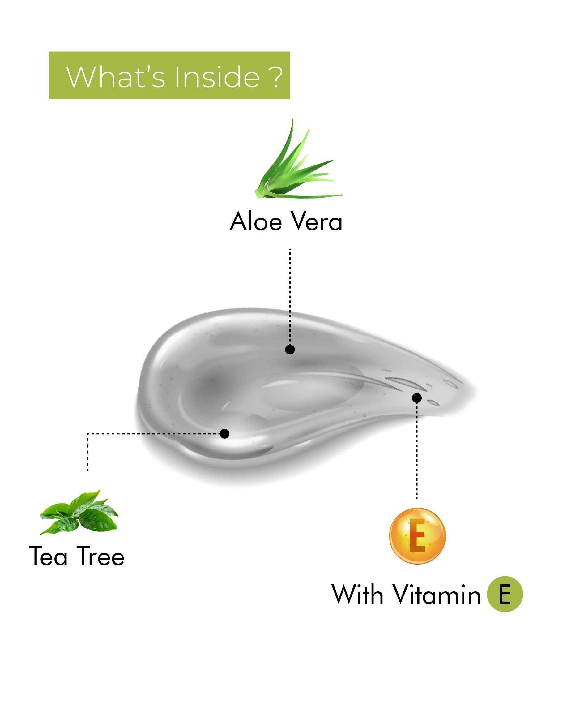 Korus Essential Aloe Vera Gel With Vitamin E and Tea Tree - 200gm.