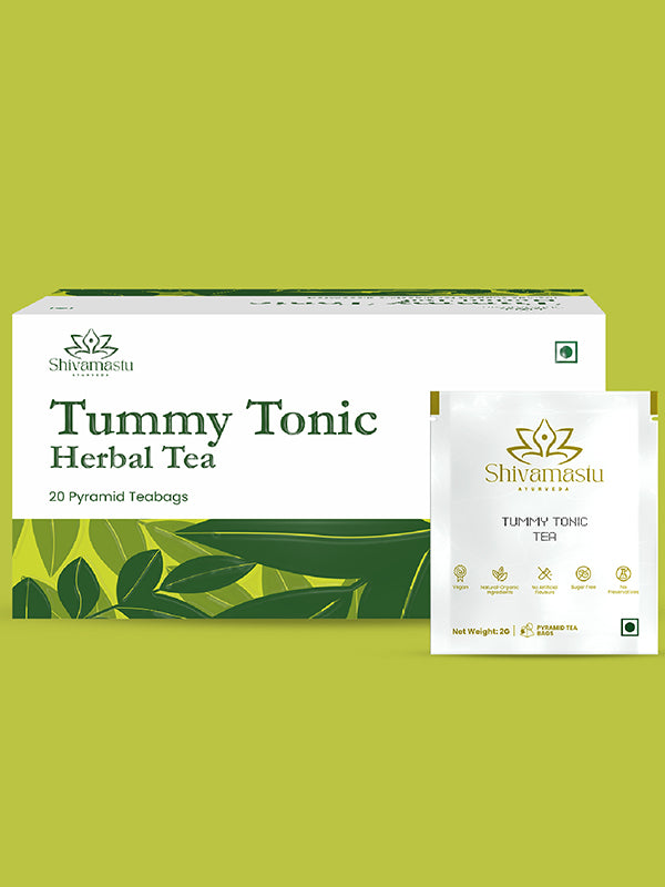 Tummy Tonic Herbal Tea - 20 Pyramid Teabags - By Shivamastu Ayurveda