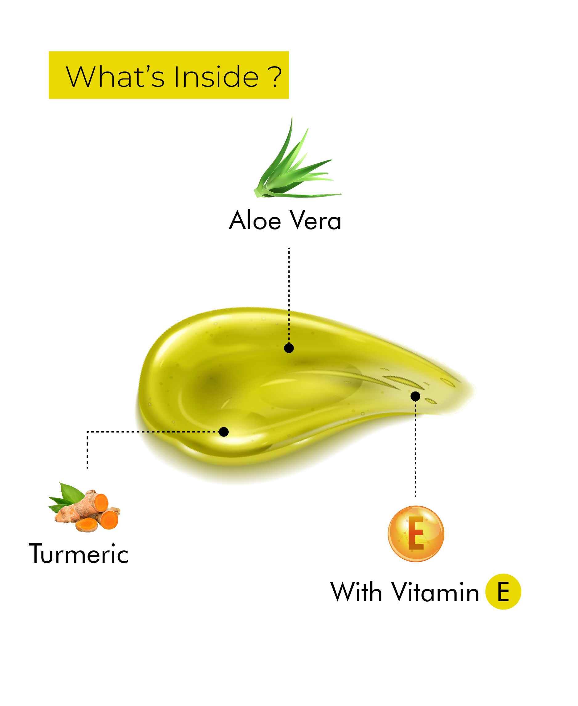Korus Essential Aloe Vera Gel With Turmeric and Vitamin E - 200gm.
