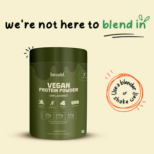 Be Odd Vegan Protein Powder Unflavored - 250gm.