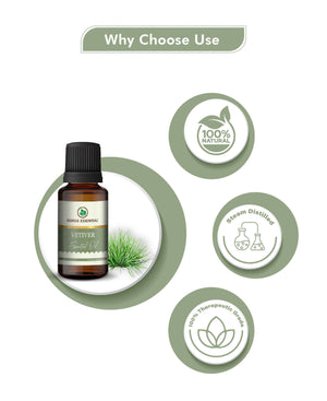 Korus Essential Vetiver Oil - 15ml (Pack of 2).