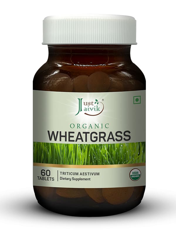 Just Jaivik Organic Wheatgrass Tablets - 600mg, 60 Tablets