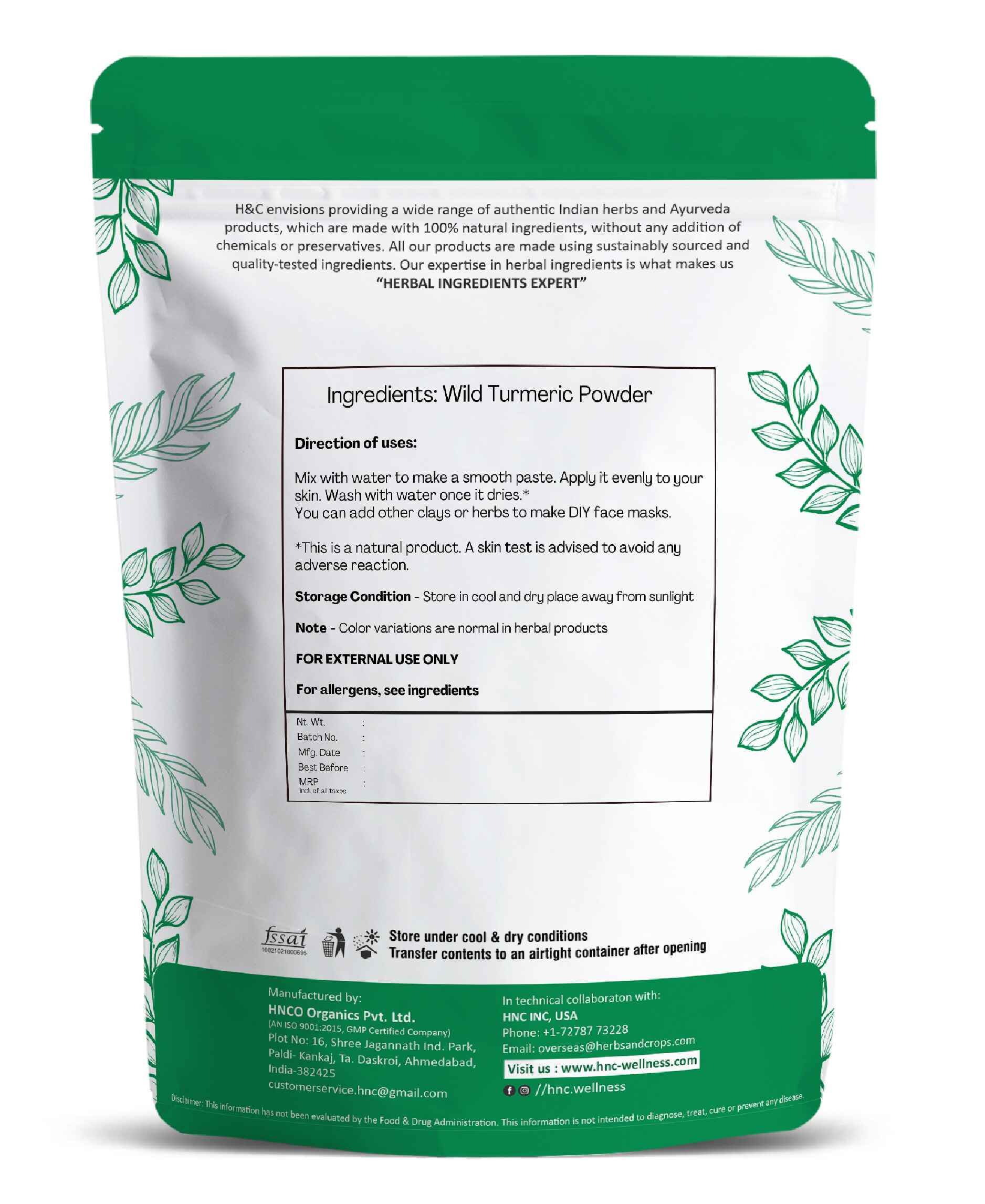Curcuma aromatica powder natural herbal beauty remedy