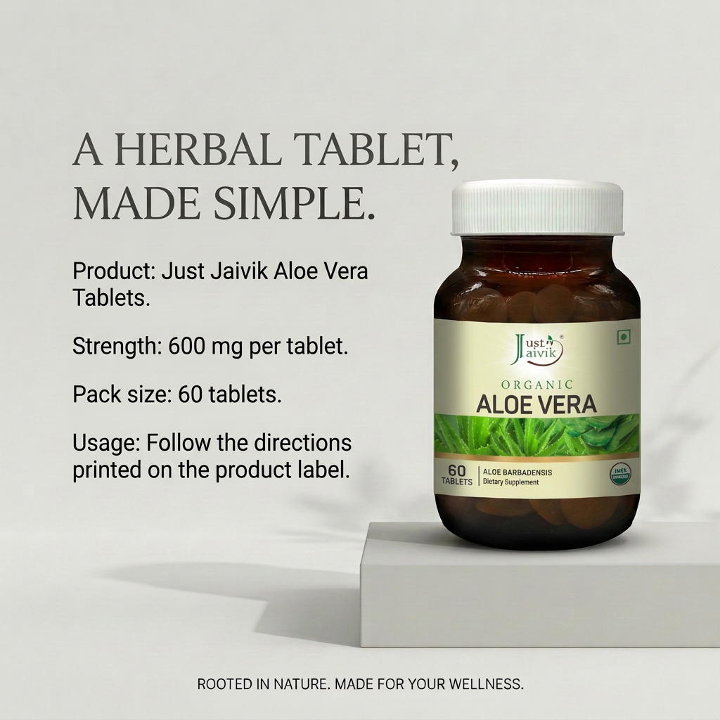Aloe Vera product information and slogan