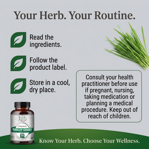 Barley Grass routine and precautions