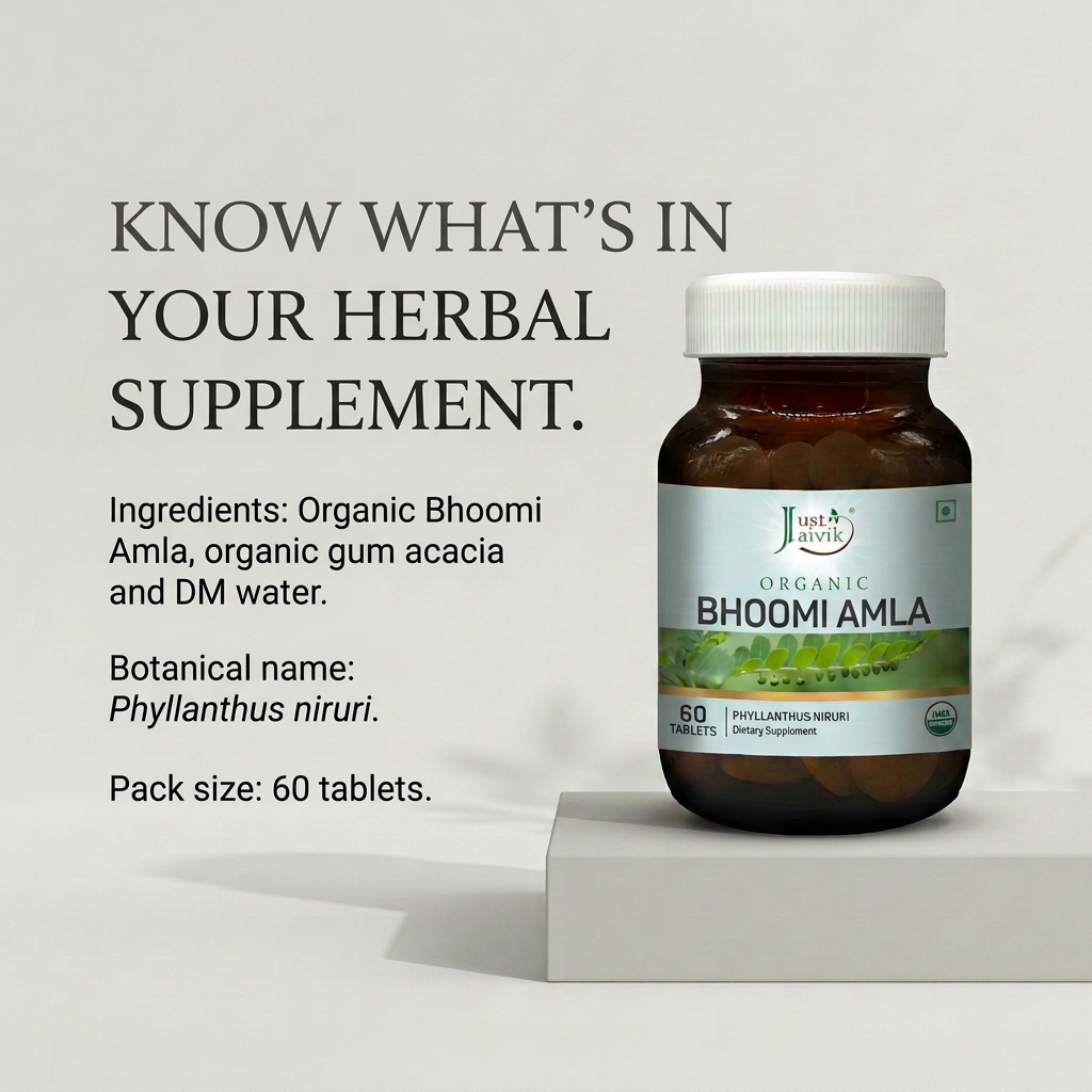 Bhumi Amla light-grey ingredient transparency card