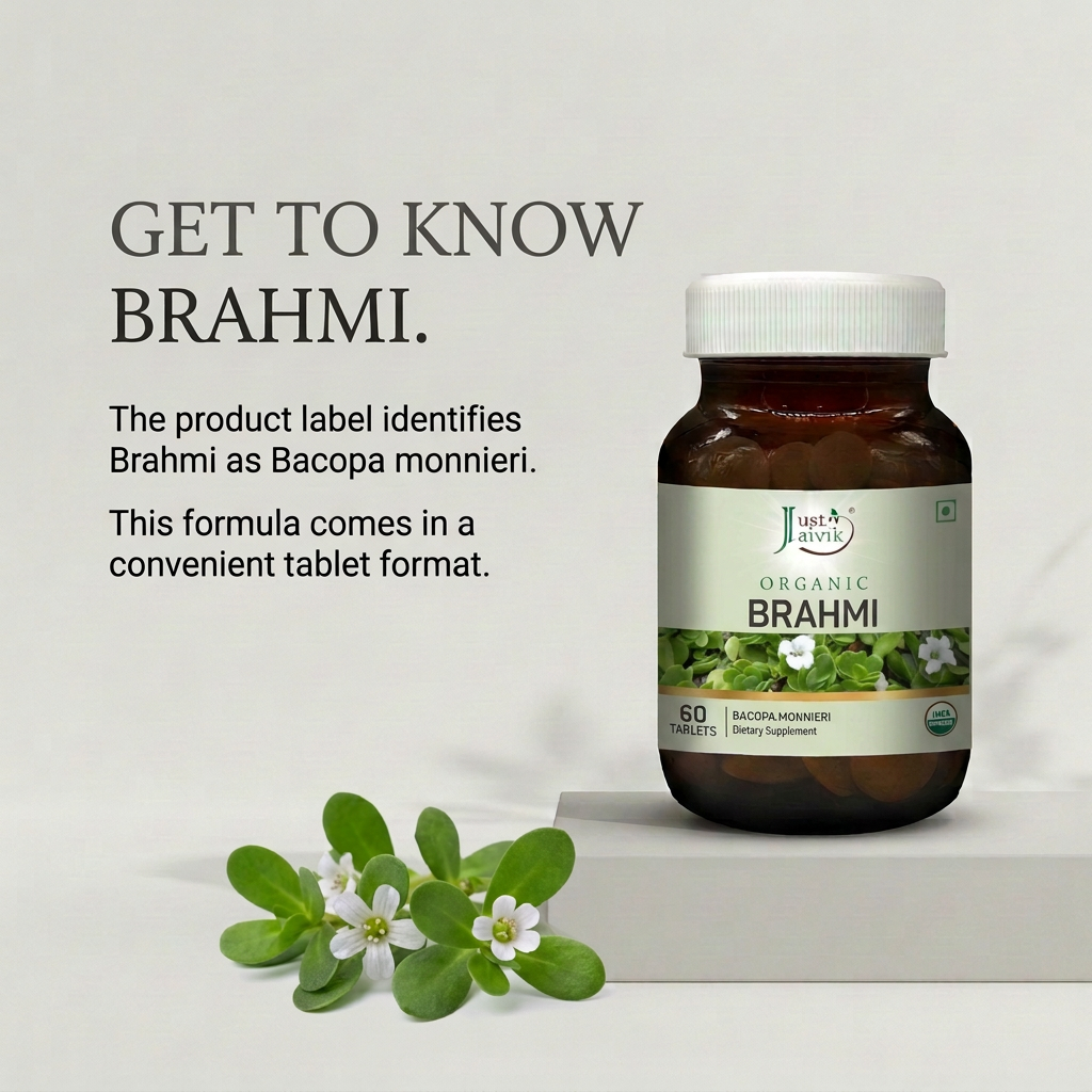 Brahmi botanical card with corrected punctuation