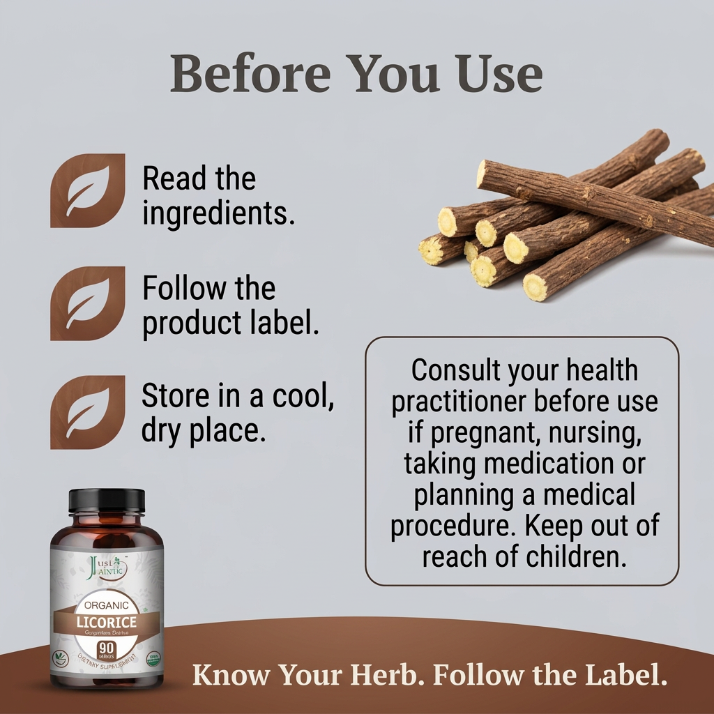 Licorice label guidance and precautions