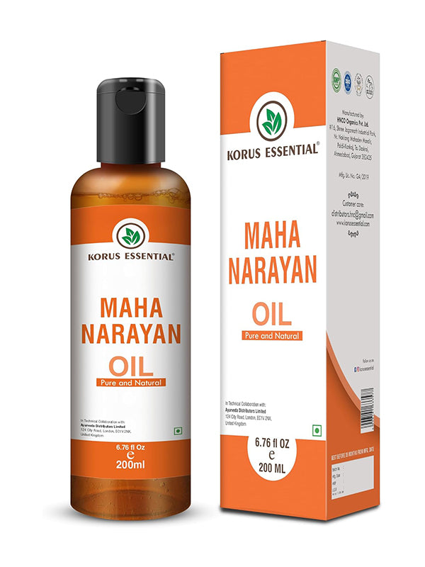 Mahanarayan Oil - 200ml - 6.76 fl oz By Korus Essential