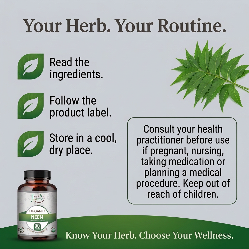 Neem routine and precautions