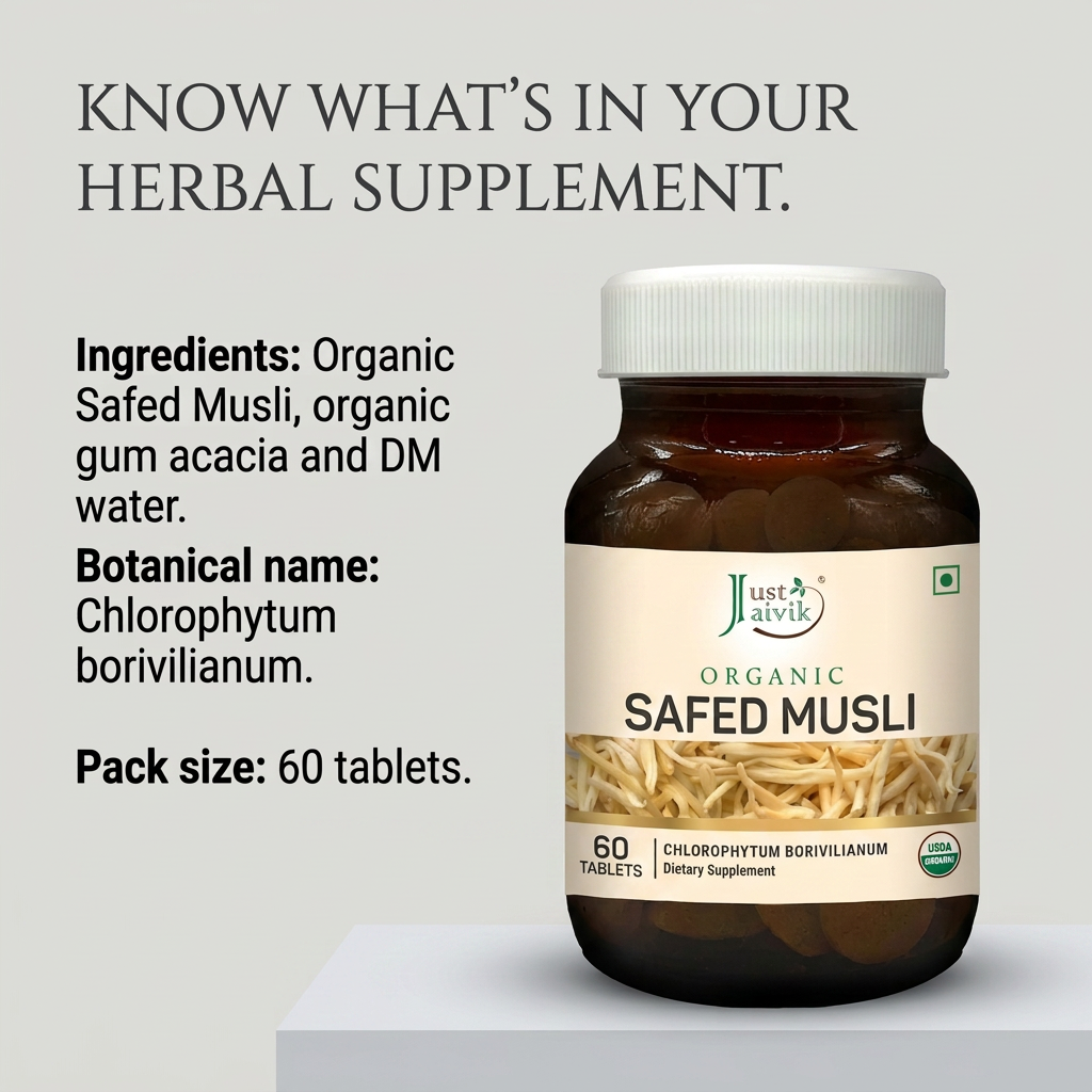Safed Musli light-grey ingredient card