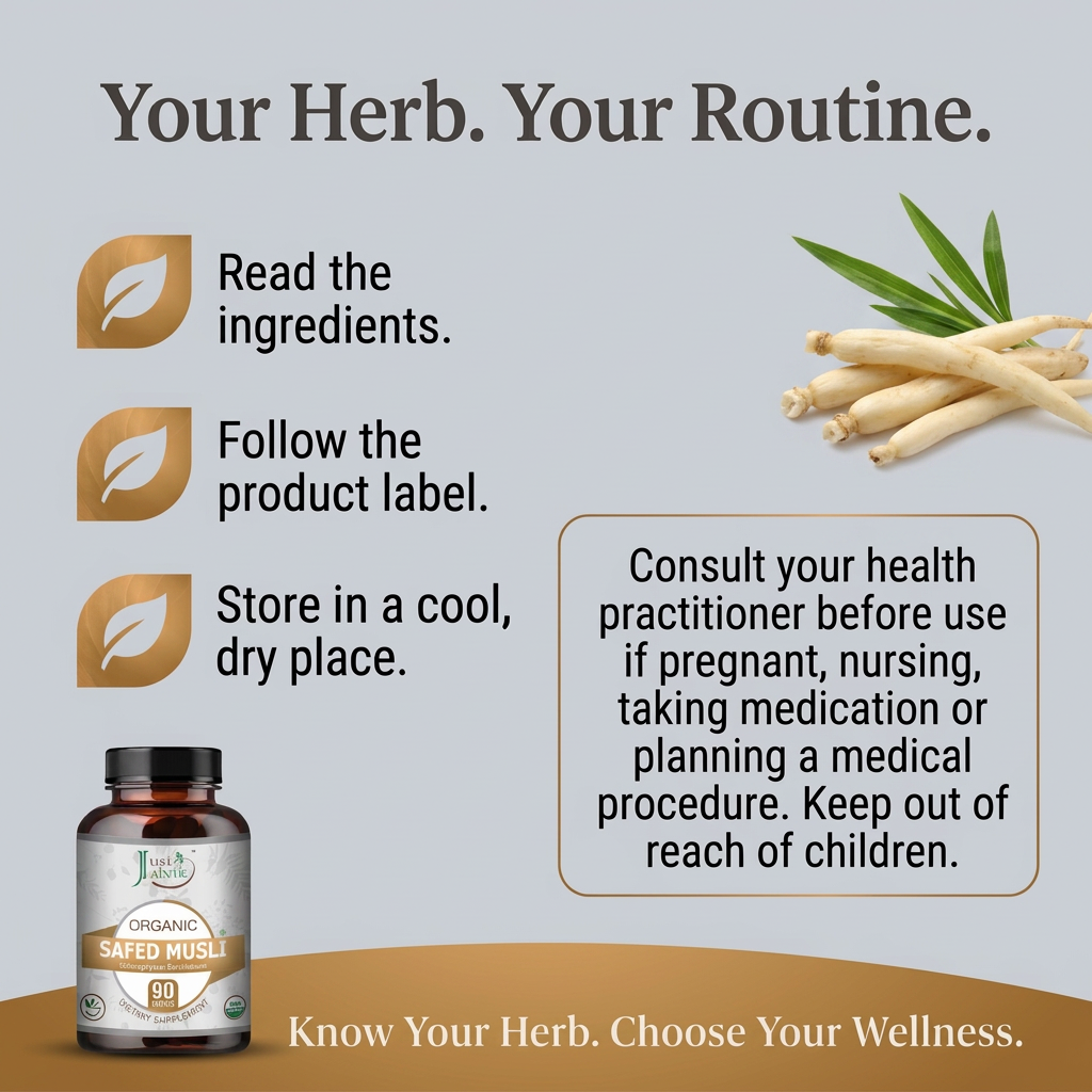 Safed Musli routine and precautions