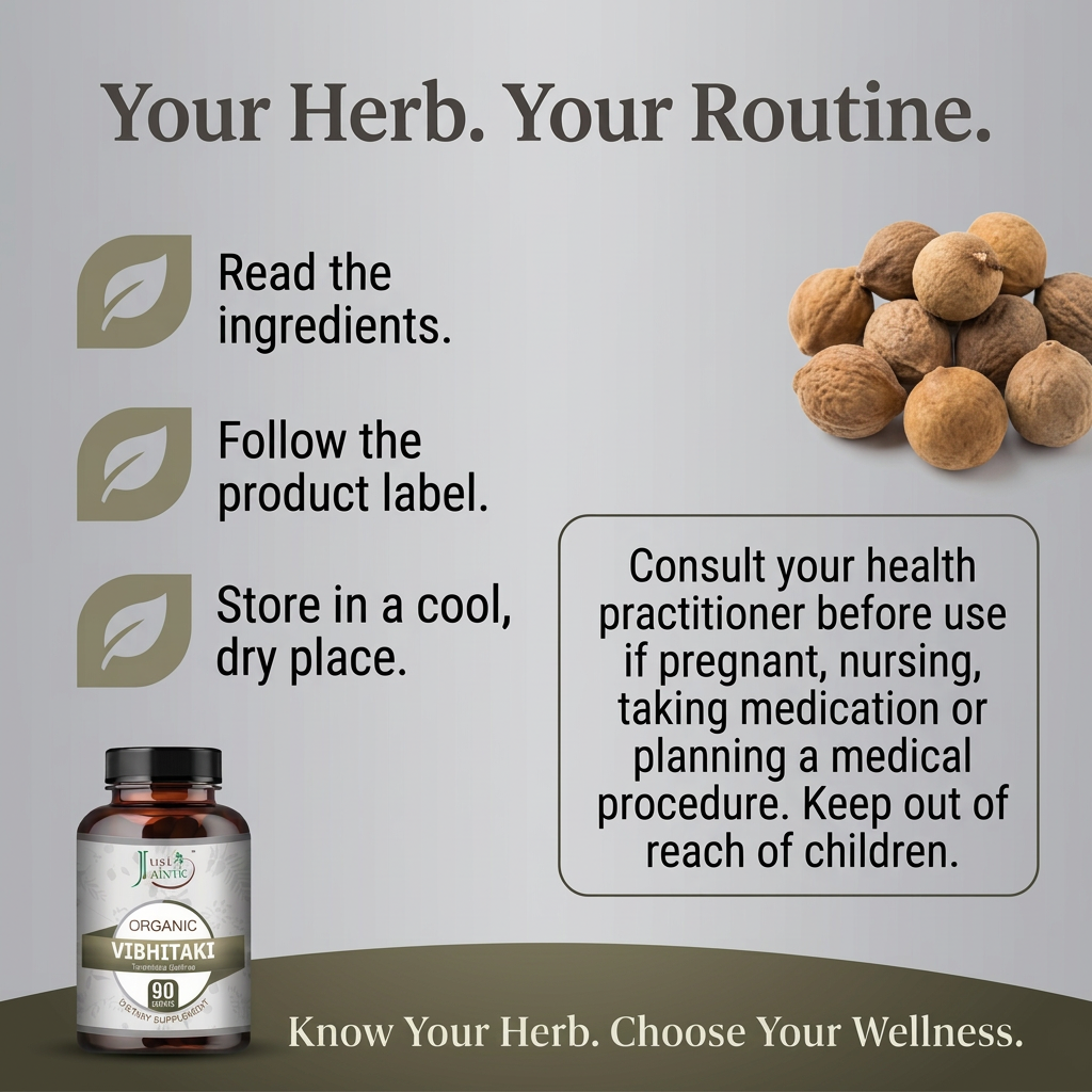 Vibhitaki routine and precautions