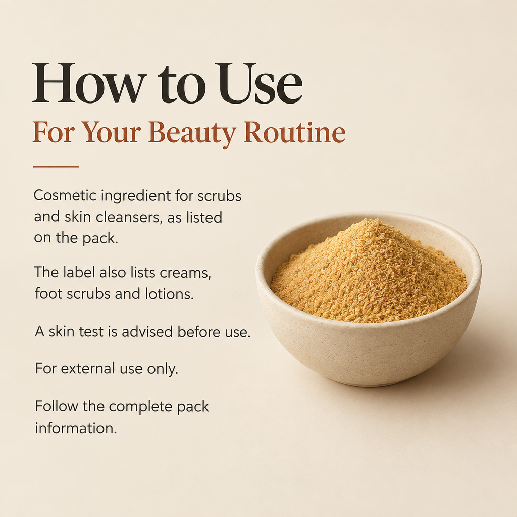 Walnut Shell beauty routine