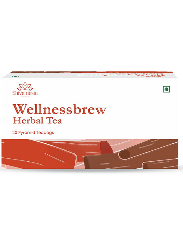 Wellnessbrew Herbal Tea - 20 Pyramid Teabags - By Shivamastu Ayurveda
