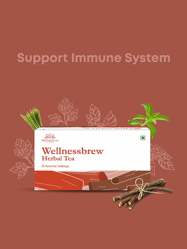 Wellnessbrew Herbal Tea - 20 Pyramid Teabags - By Shivamastu Ayurveda
