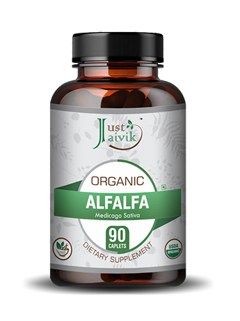 Organic Alfalfa Caplet - 750mg, 90 count | Just Jaivik