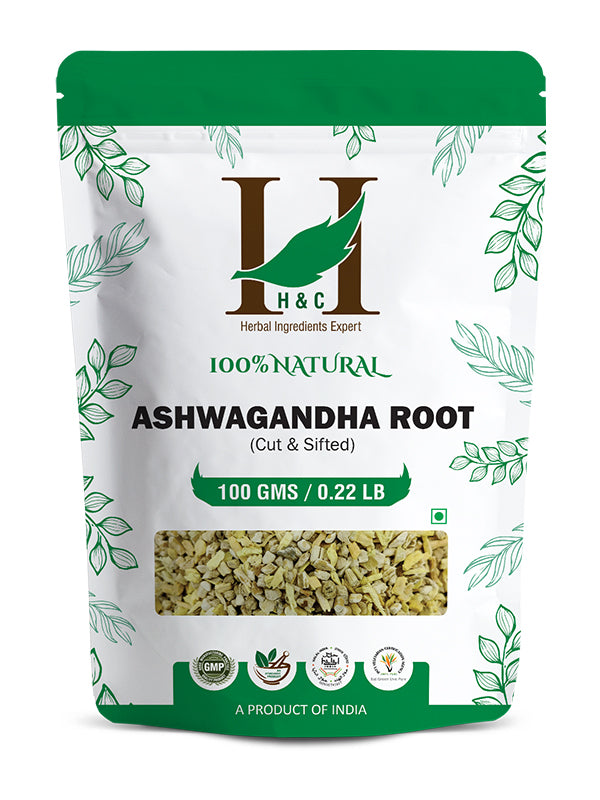 Ashwagandha Roots Cut & Sifted - 100gm | Herbal Tea Ingredient