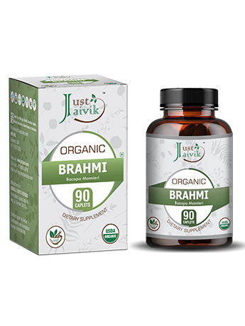 Organic Brahmi Caplet - 750mg, 90 count