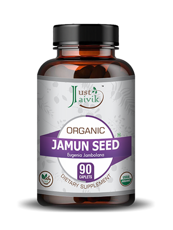 Organic Jamun Seed Caplet - 750mg, 90 count