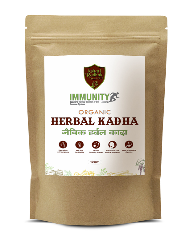 Kshati Rodhak Immunity- Organic Herbal Kadha 100gm - Pack of 2 freeshipping - Indian Herbs Online