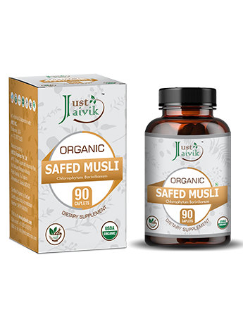 Organic Safed Musli Caplet - 750mg, 90 count